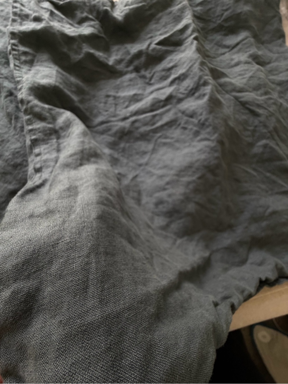 Zara Home Slate Blue Linen Pillow Sham - Picture 3 of 4